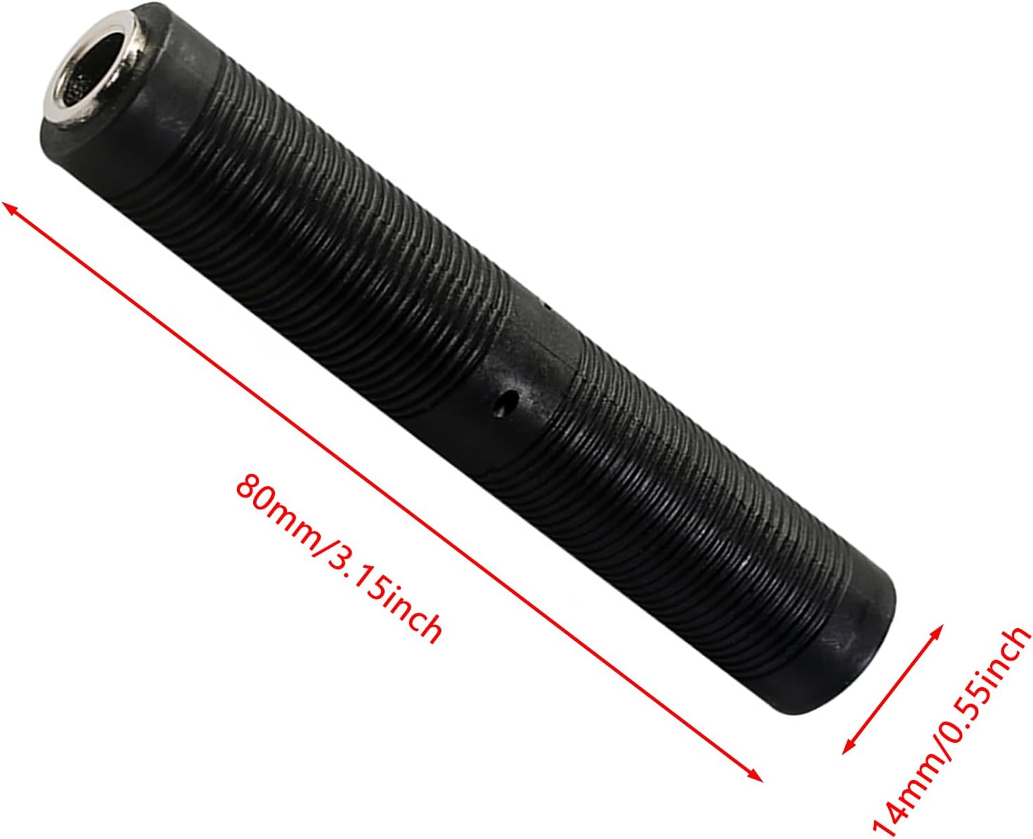 3PCS 1/4 Inch TRS Stereo Female to Female Guitar Cable Audio Adapter Black Adaptor Coupler PVC Die Cast Conversion Connectors Suitable for Loudspeaker