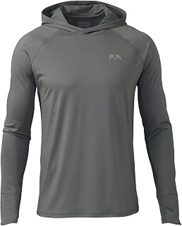 KUIU Gila LS Hoodie, UPF 50+ Cooling Quick-Dry Shirt for Hunting & Outdoors | Odor resistant, lightweight, breathable Cool-Touch fabric, hood, raglan sleeves, extended cuffs, thumbholes, flatlock seams