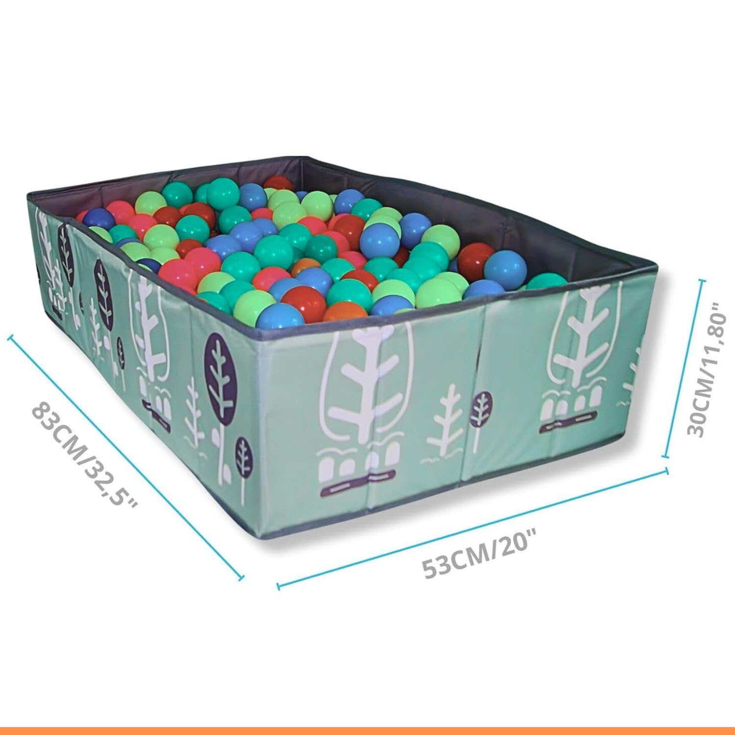 RUGUIES- Ball Pit for Baby and children under 3 years old- Rectangular Ball Pool- Kids' Ball Pits- Portable and Folding- For indoor and Outdoor- Waterproof- (balls not included) - Image 4