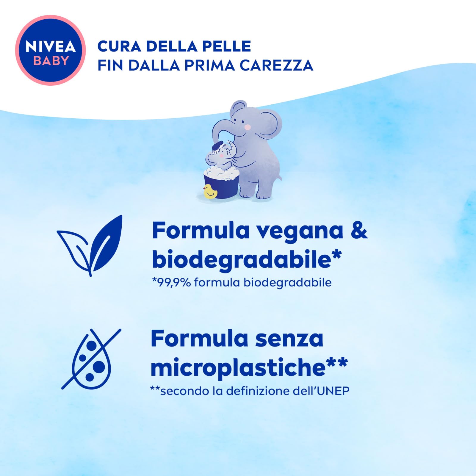 NIVEA Baby Reiniger für Haare an den Füßen, Baby-Shampoo für Körper und Haare, mild und hypoallergen, Reiniger mit natürlicher Ringelblume – 5 Flaschen à 500 ml