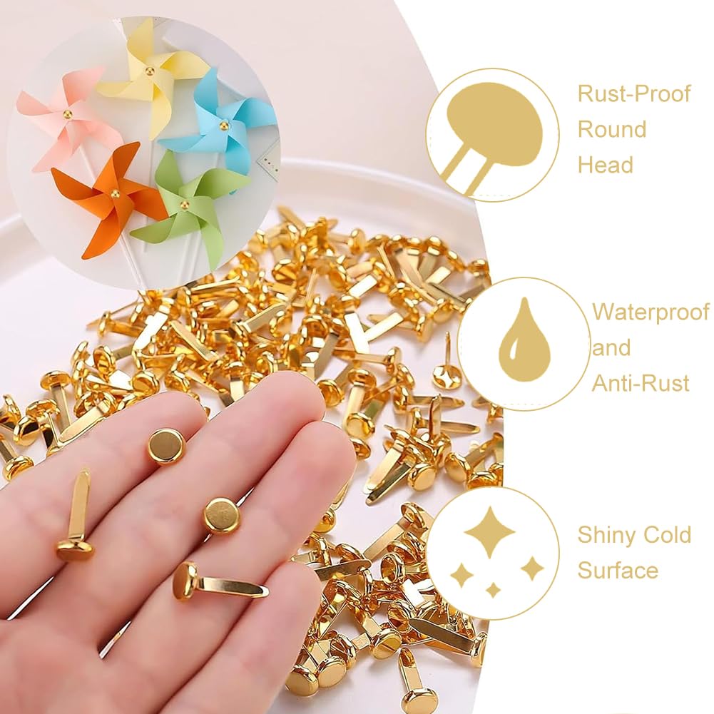 Fermacampioni Piccoli Argento 100 Pezzi Scrapbooking Brads Carta Stampa