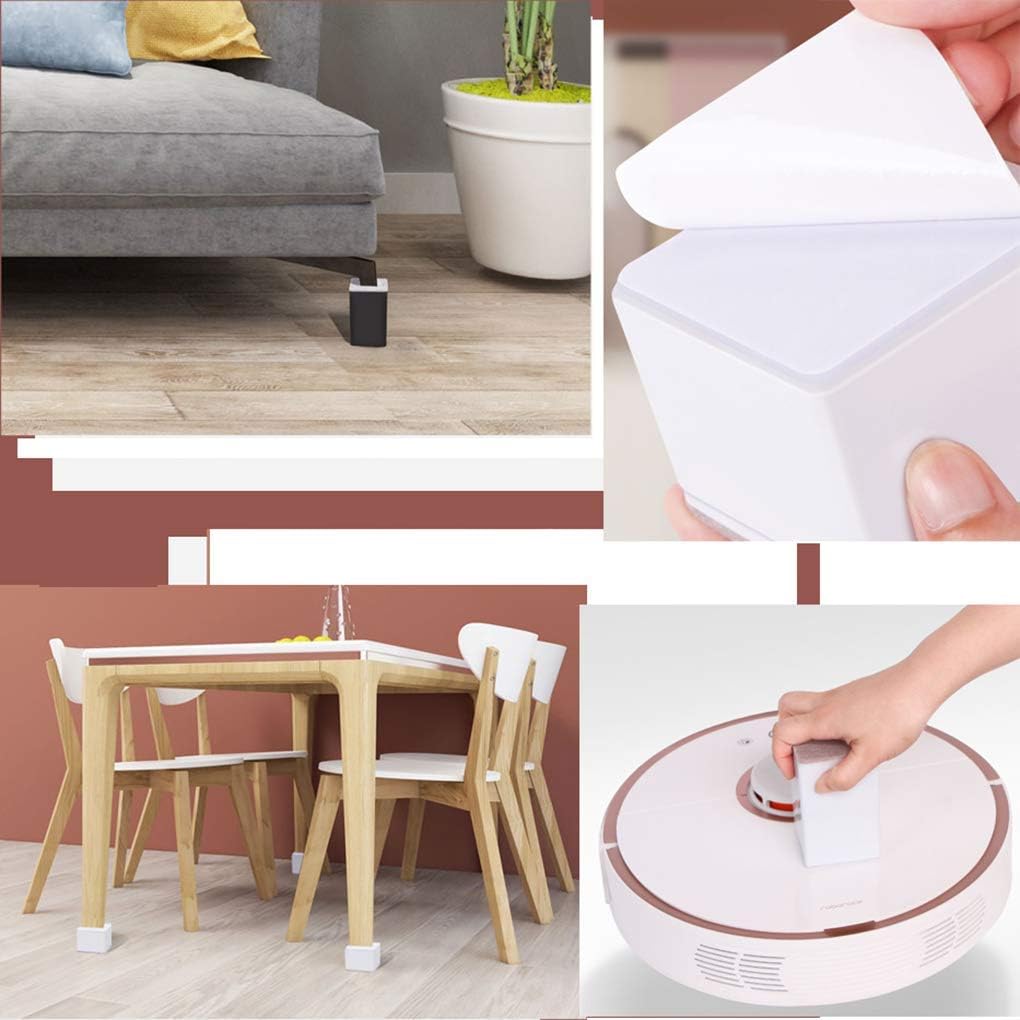 Furniture Legs Bed Cabinets Risers Metal Square Table Legs Furniture Feet Replacement Furniture Risers Legs Couch Legs Sofa Desk Legs 4pcs(white3cm)