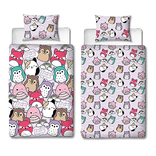 Squishmallows Character World Official Polyester Single Duvet Cover Set, Bright Design, Purple - Image 3