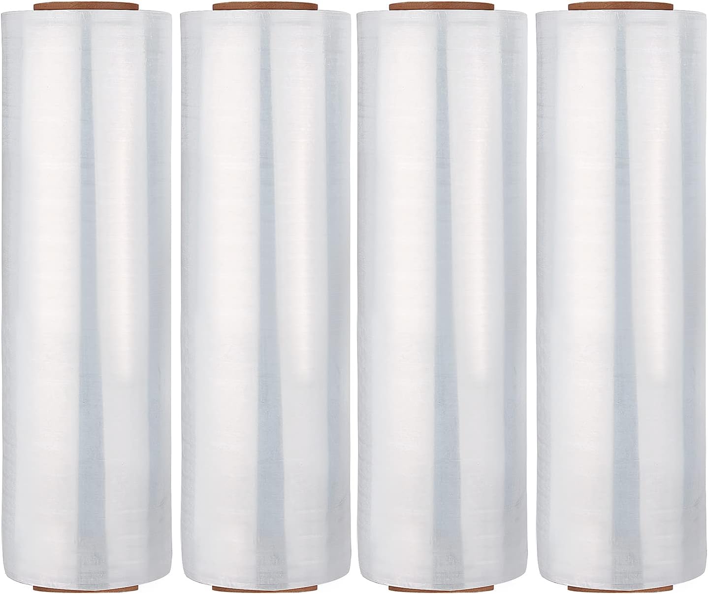 AK TRADING CO. 18" Width x 80 Gauge x 1500 FT Industrial Strength Stretch Shrink Wrap Film - Heavy Duty Packing, Moving, 20 Micron Clear Adhering Plastic Wrap (Box of 4)