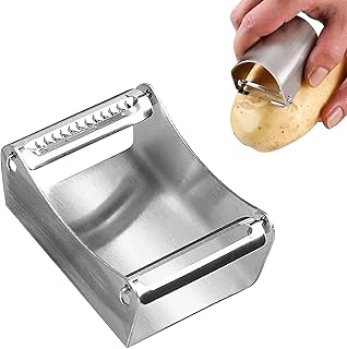 2-in-1 Vegetable Peeler & Julienne Slicer – Ultra-Sharp Stainless Steel Peeler for Carrots, Potatoes, Apples, Melons – Rustproof, Dishwasher Safe, Ergonomic Kitchen Peeler