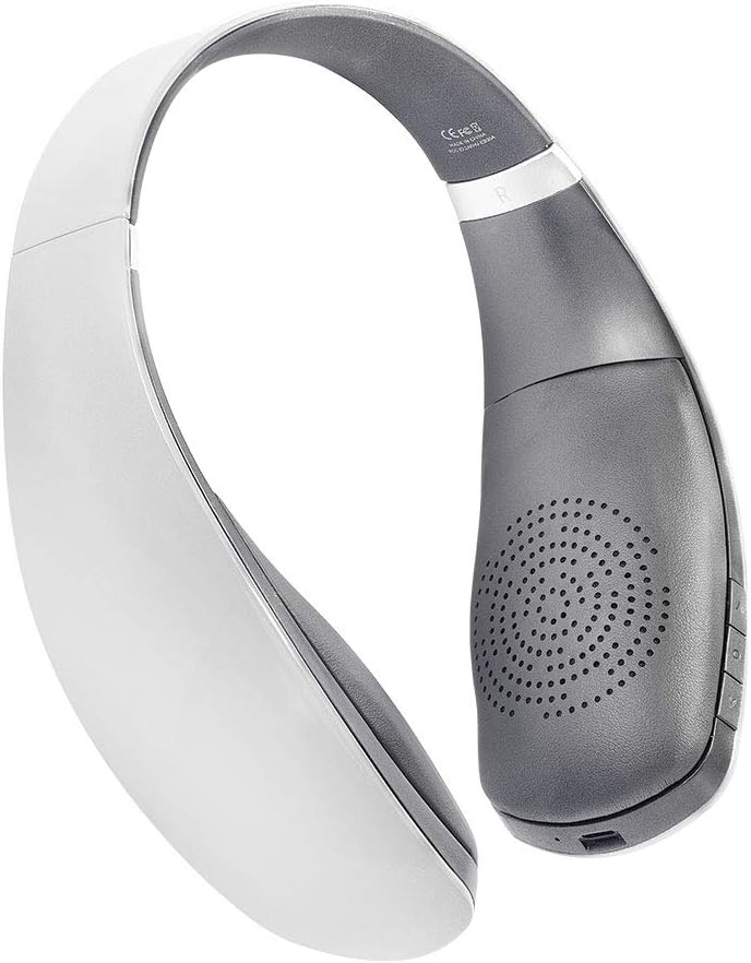 EB30A Wireless Ergonomic Bluetooth 4.1 Over Ear Headphone with Built-in Mic and 12 Hour Battery, with Noise Reduction and Echo Cancellation, Perfect Headset for Gaming and Music (White)