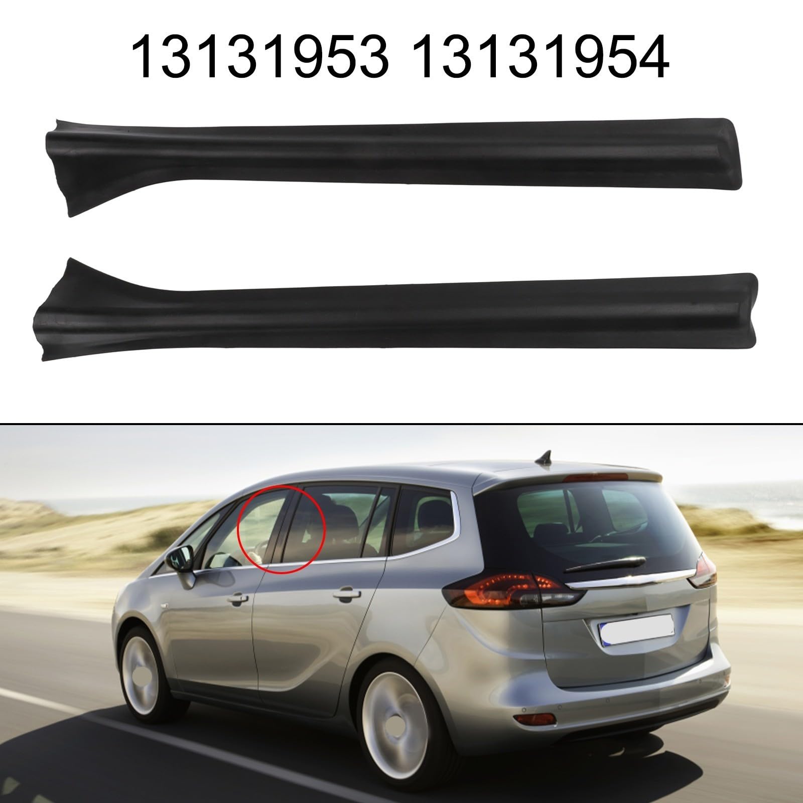Coppia di guarnizioni per montante B per Opel Zafira B 2005-2015, ricambio per 13131953 13131954