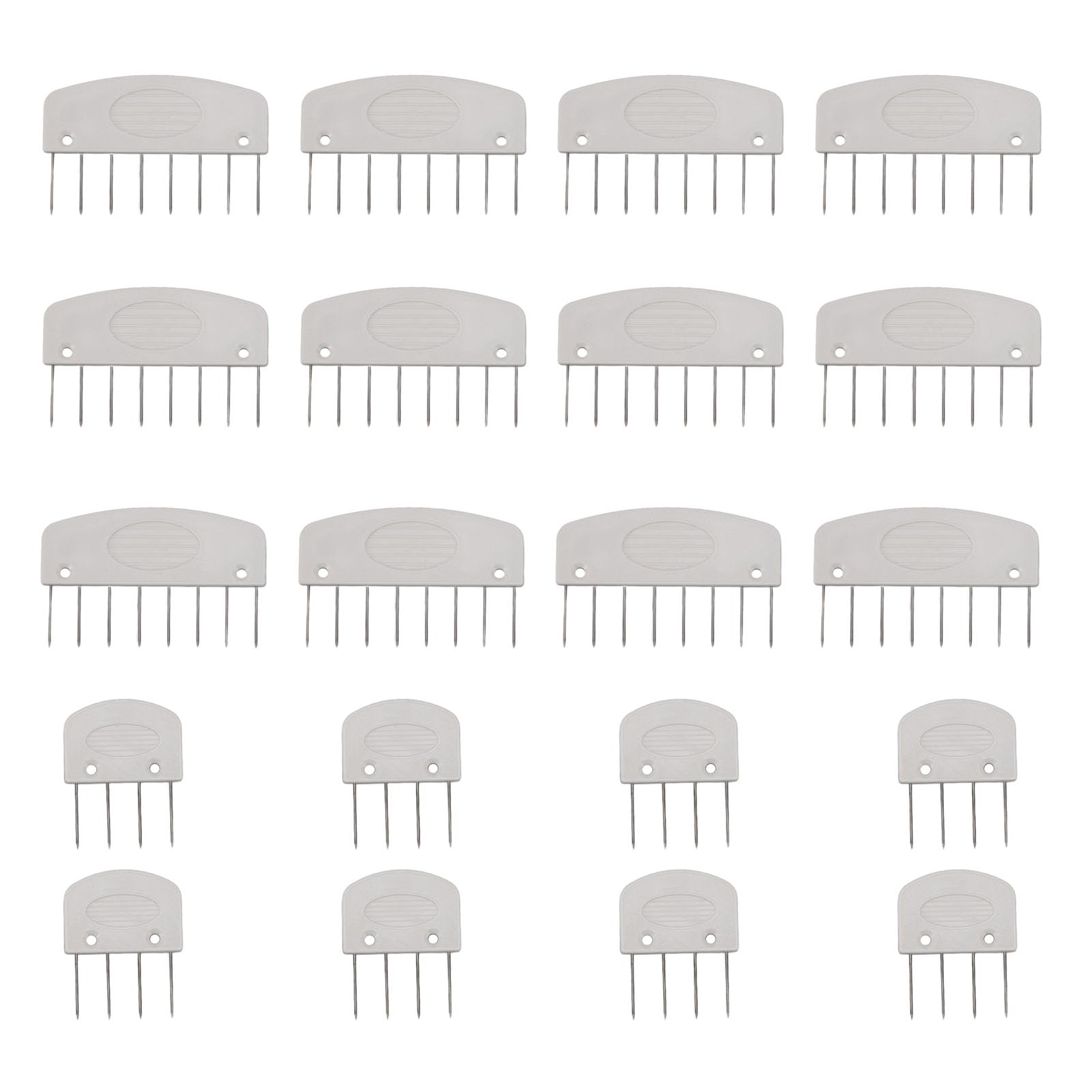 20 Pièces Bloqueurs De Tricot - Aiguilles à Peigne Courbes Pour Blocage Tricot Et Crochet - Blanc