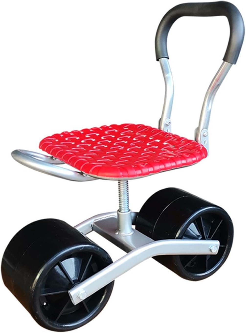 Yajuyi Garden Chair Rolling Stool with Back Support Garden Stool with