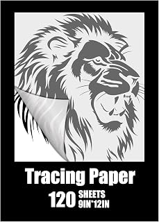 Epakh Tracing Paper for Drawing, 120 Sheets Transparent Vellum Paper for Tracing Pads for Pencil Sketching Drawing DIY Crafts Painting Wax Printing Calligraphy Ink Markers(9 x 12 Inch)