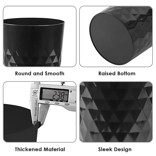 Miniatura 10 de YGJT Cubo de basura pequeño, paquete de 3 cubos de basura de 1.8 galones, cesta de basura delgada, cubo de basura redondo, cubo de basura de