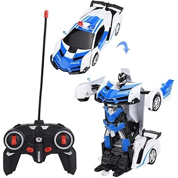 Dilwe Transformation Roboter Auto 1 18 Skala One Key Verformung Fernbedienung Auto Mit Lichter Form Shift Modell Auto Spielzeug Fahrzeug Fur Kinder Polizeiauto Amazon De Spielzeug
