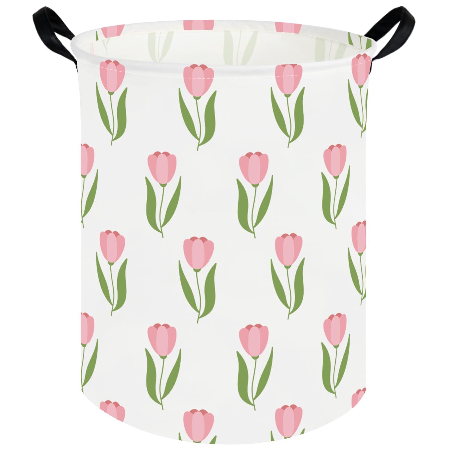 FXOCSHE Tulip hamper,Girls Nursery Hamper,Waterproof foldable baby laundry basket,kids laundry Basket,Kids Toy Storage Organizer,Baby girl room decor,Gift Basket (Tulip) โ image 1
