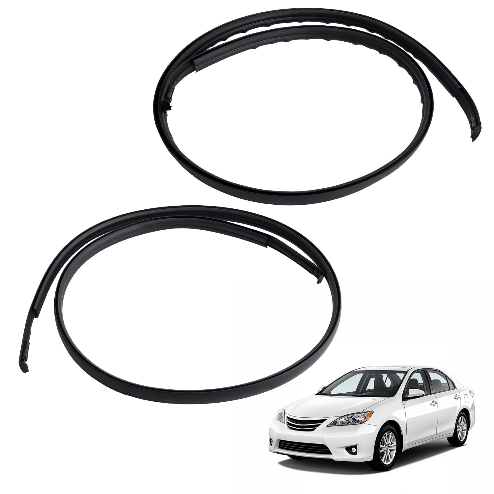 Molduras de techo para Corolla 2009 a 2013 que garantizan un sellado hermético y sin ruidos