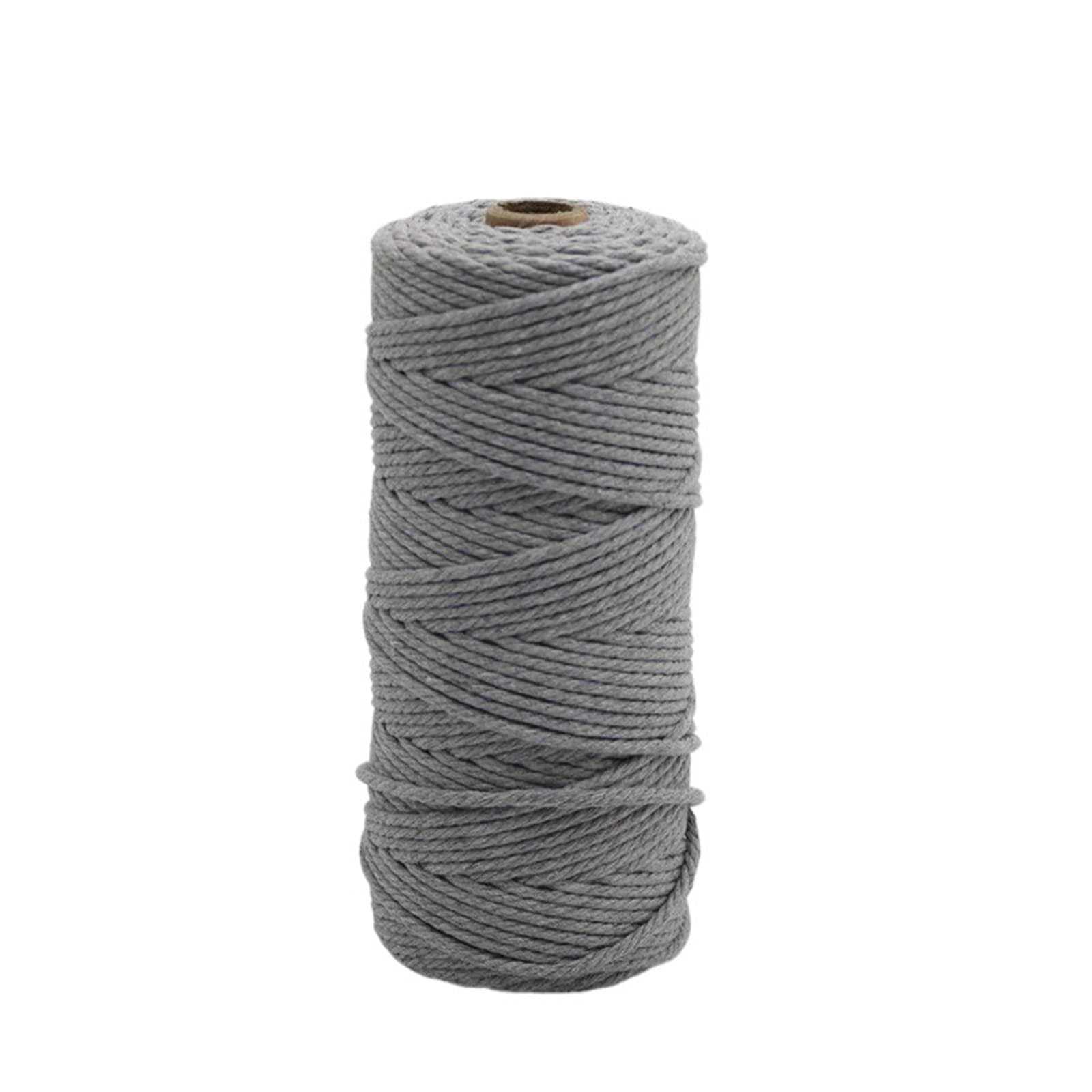 Cotton Macrame Cord 100m Macrame Cord 3.0mm/4mm Cotton Rope for Handmade Plant Hanger DIY Wall Hanging Making Arts Crafts(Color12,3.0mm-100m)