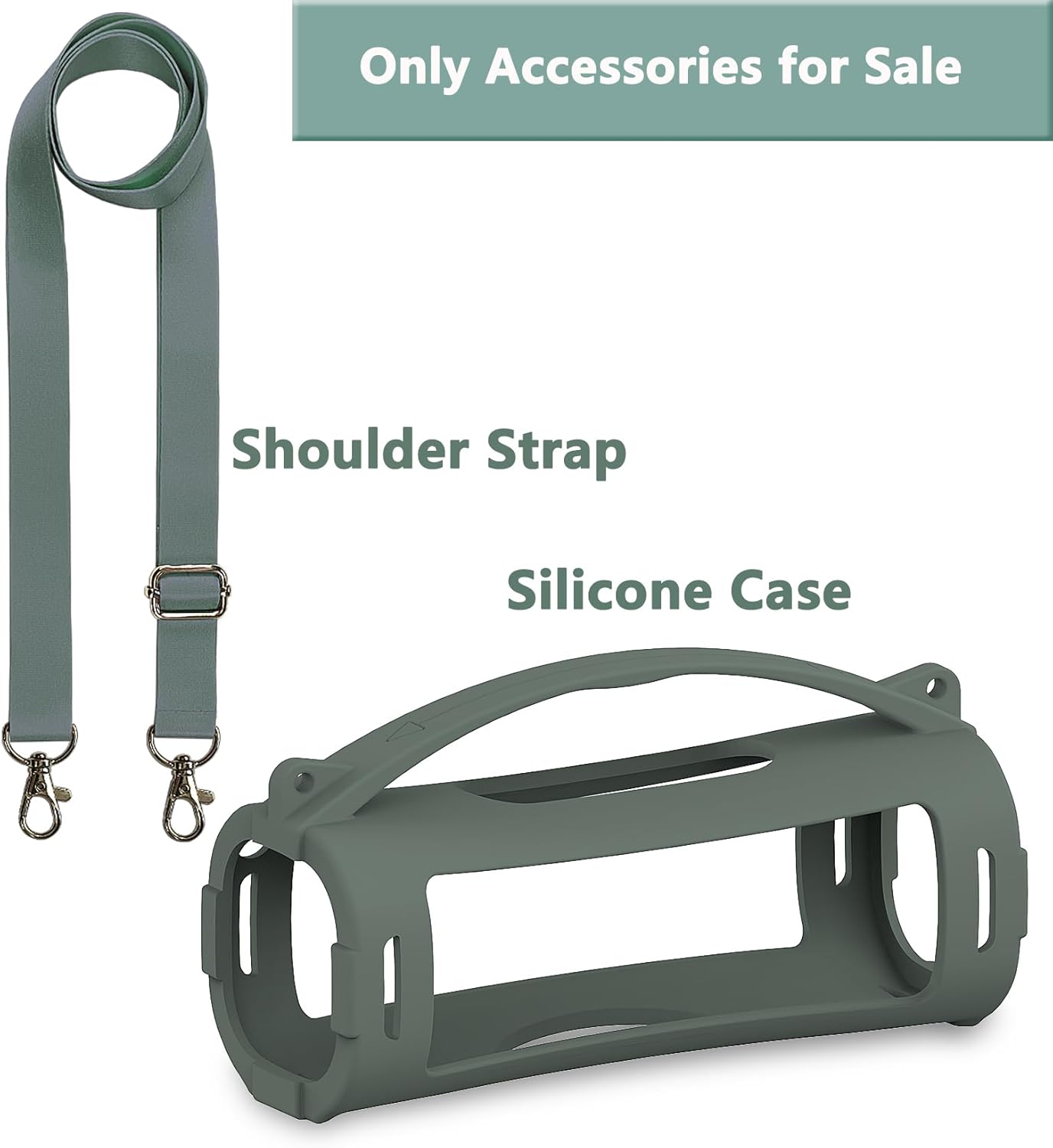 Silicone Cover Case for Sony ULT Field 1 Elextronics Ultra Portable Wireless Bluetooth Speaker, Protective Stand Holder for Sony ULT Field 1 Speaker Accessories (Case only) (Forest Gray) - Image 2