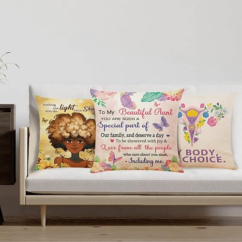 Miniatura 5 de Fundas de almohada de regalo para tía, para mi hermosa tía, funda de cojín para sofá, cama, sofá, dormitorio, ideas de regalo de cumpleaños para tía