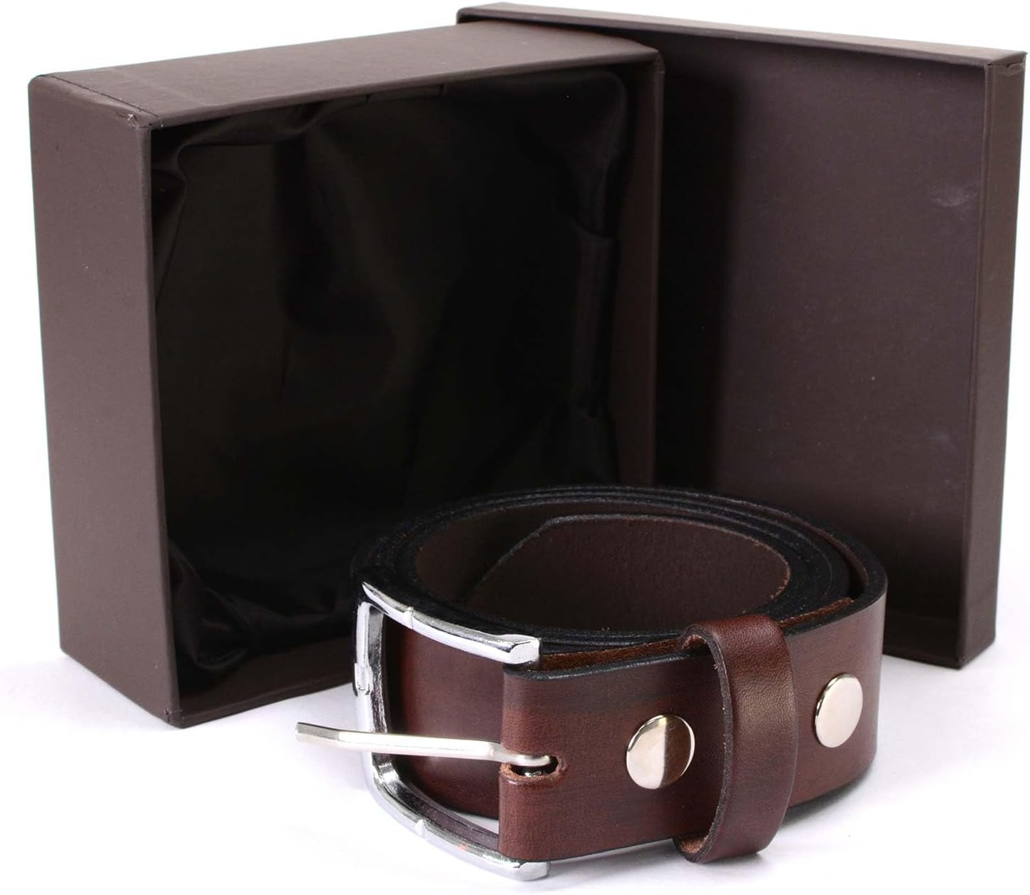 Milwaukee Leather MP7118 Men's Brown Premium Leather 1.5 Inch Wide Belt with Interchangeable Buckle - Image 2