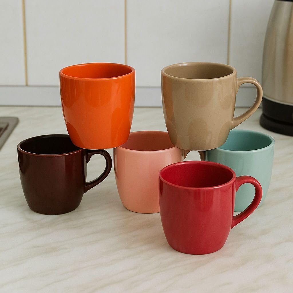 Tea Cups Set of 6 | Coffee Mugs for Home Office, Perfect for Gifting 358-picture-34