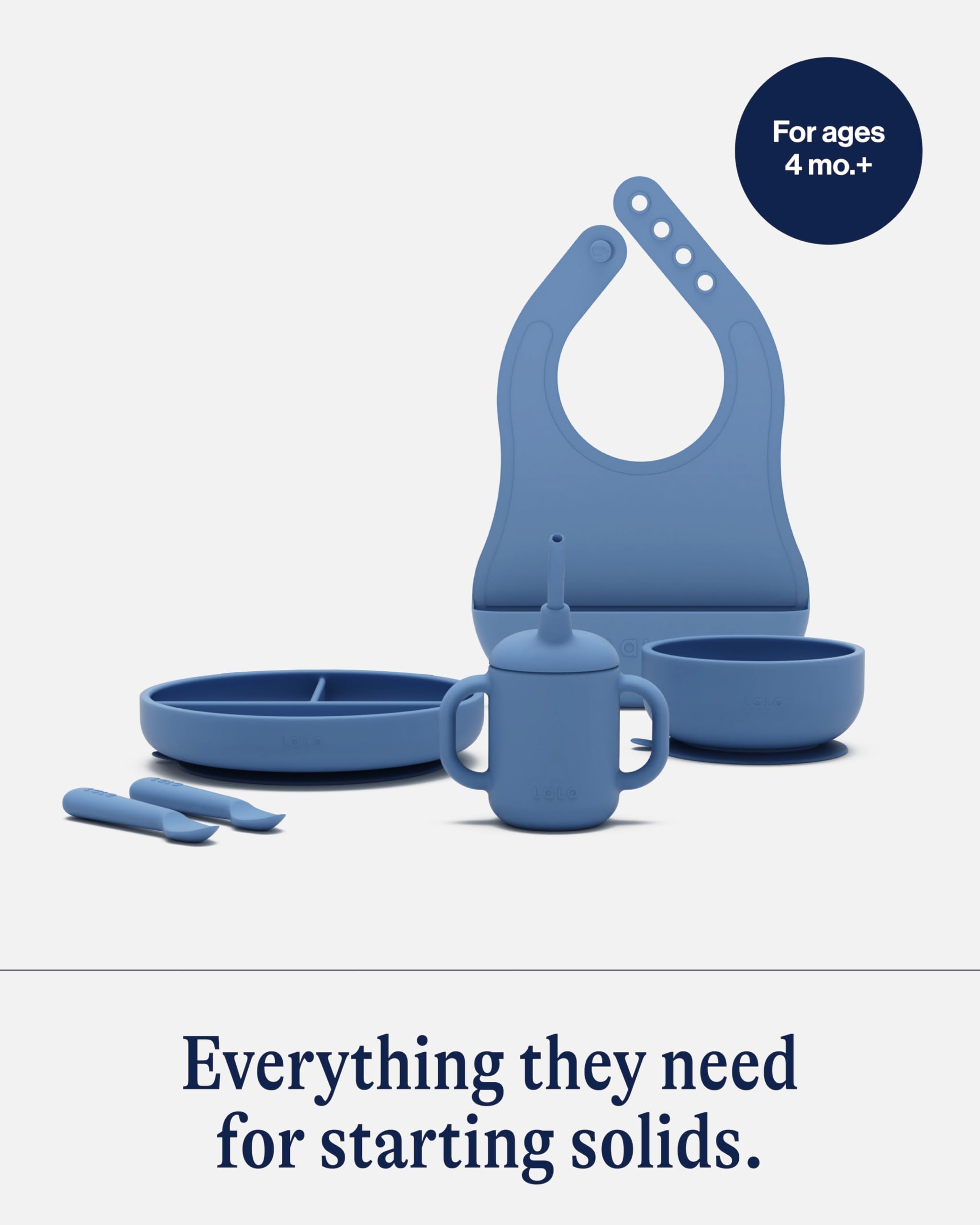 Amazon.com: Lalo First Bites Silicone Baby Feeding Set - Baby Led