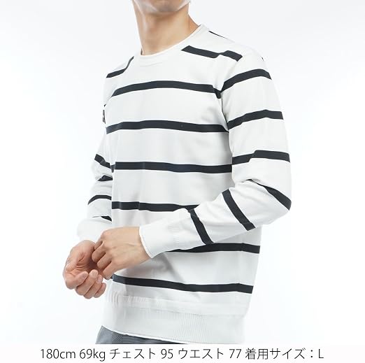 Amazon | [ブリーフィング] RIEFING GOLF ゴルフ MENS WR STRIPE CREW