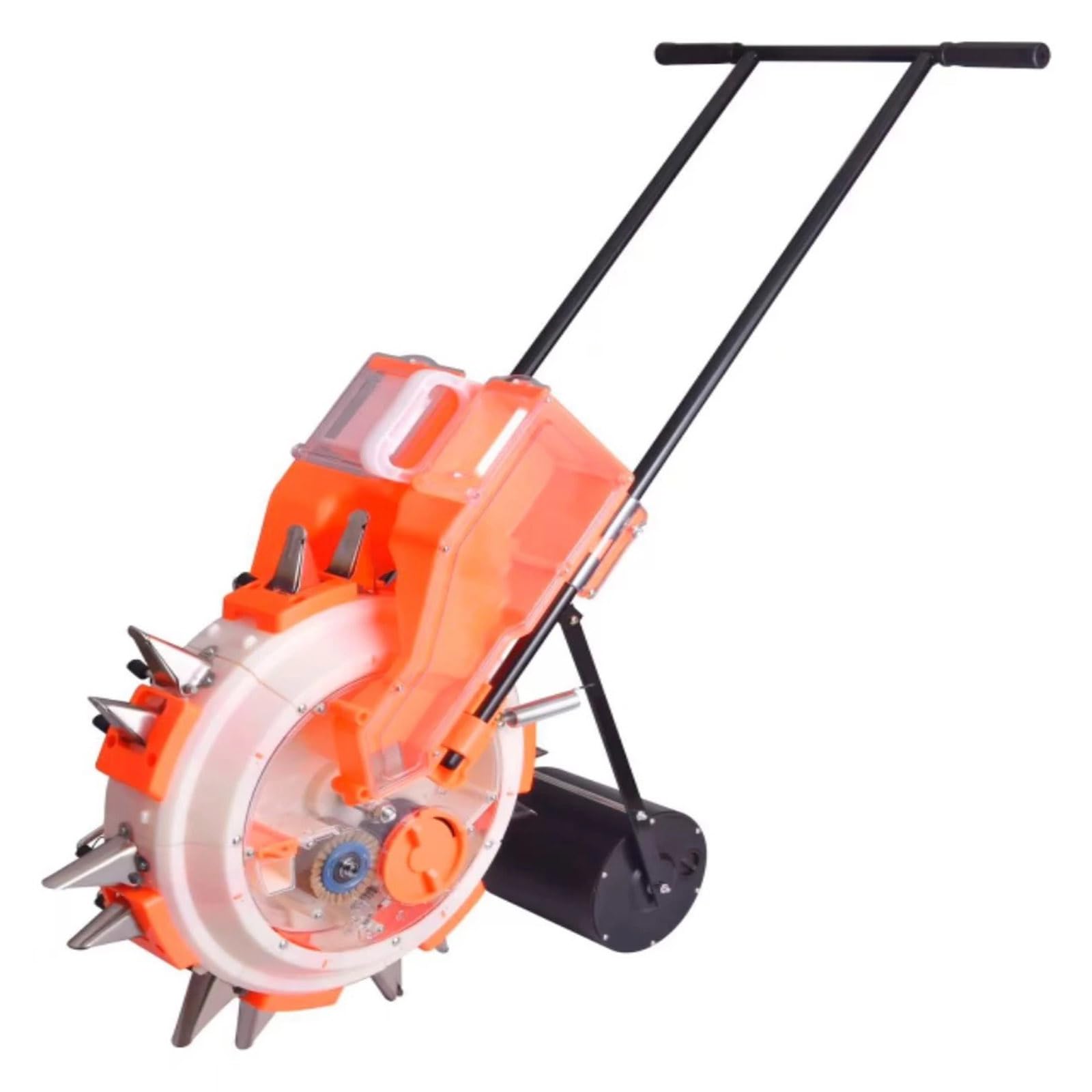 Fioriera manuale da giardino con applicatore di fertilizzante, rullo a spinta manuale per semina in profondità regolabile, strumento di piantagione efficiente