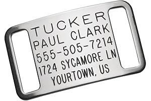 Slide On Dog Tags Personalized: Quiet & Engraved Pet ID Tag for Comfort