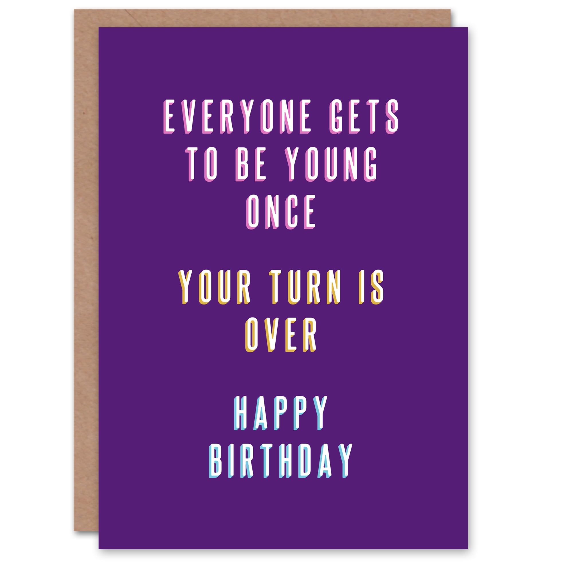 Artery8 - Greeting Card - Funny Birthday Card - Purple