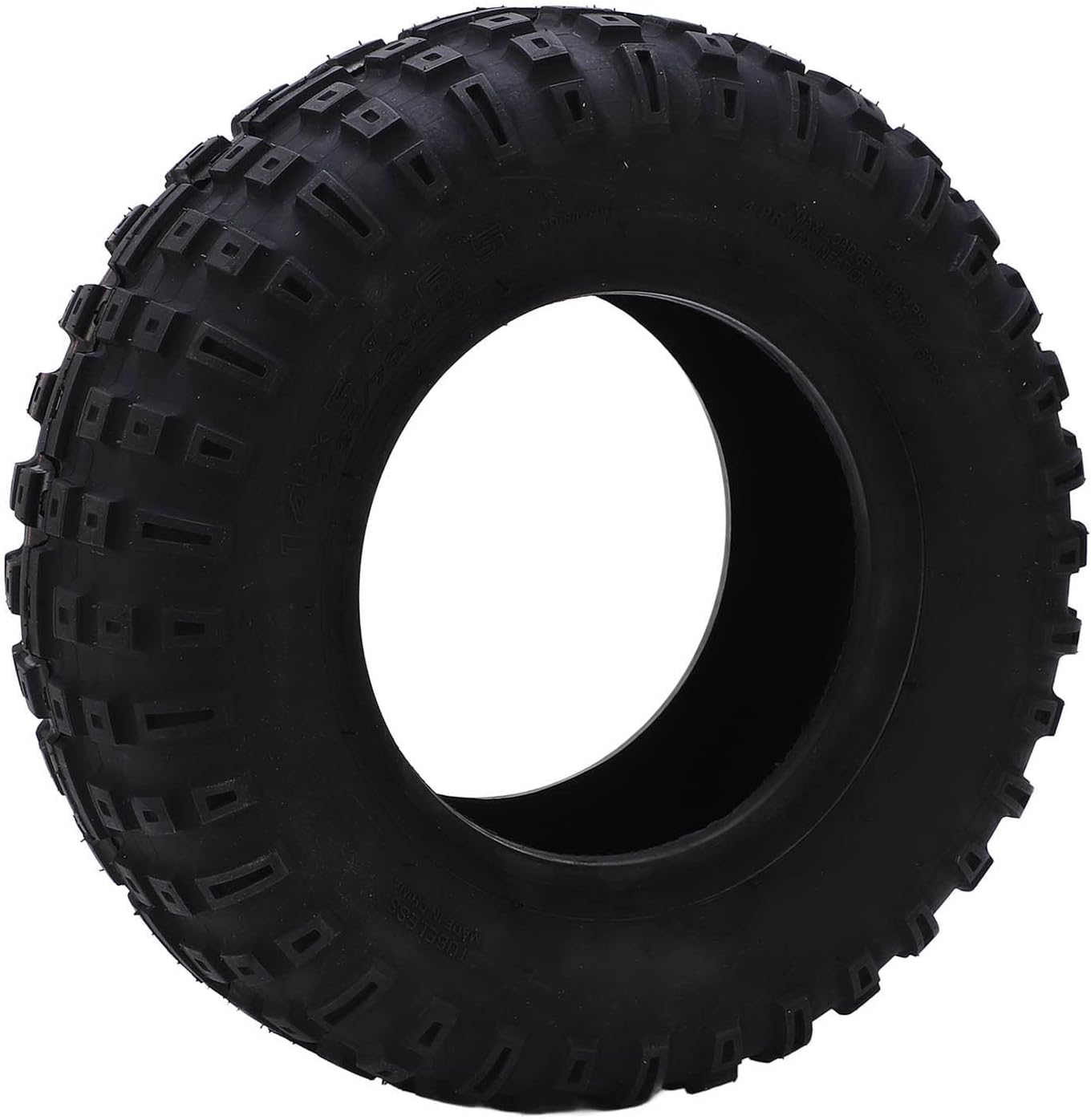 14-Inch Tubeless Vacuum Tire for Electric Scooter, 14x5.0‑6.5 130/70‑6.5, Antiskid Off Road Tire for Outdoor