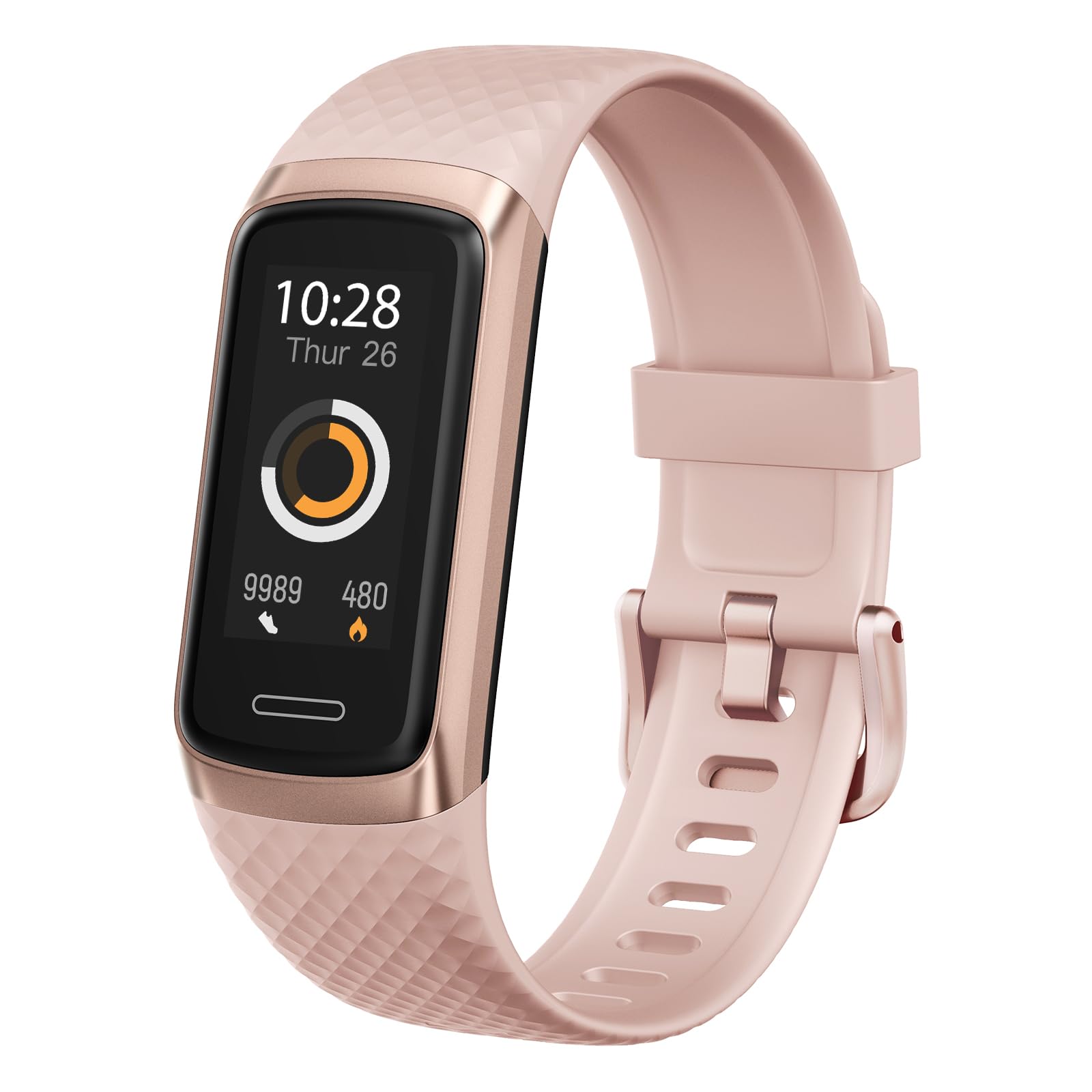 TOOBUR Pulsera Fitness con Pulsometro Monitor de Sueño 14 Modos Deportivos Impermeable Ip68 Cuenta Pasos Podometro Banda Compatible Android iOS Reloj Inteligente para Mujer