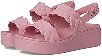 Crocs Women's Brooklyn Woven Low Wedge Sandals - 1.7" Platform Wedges with LiteRide Comfort & Adjustable Strap