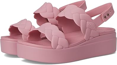 Crocs Womens Brooklyn Woven Low Wedge Sandals