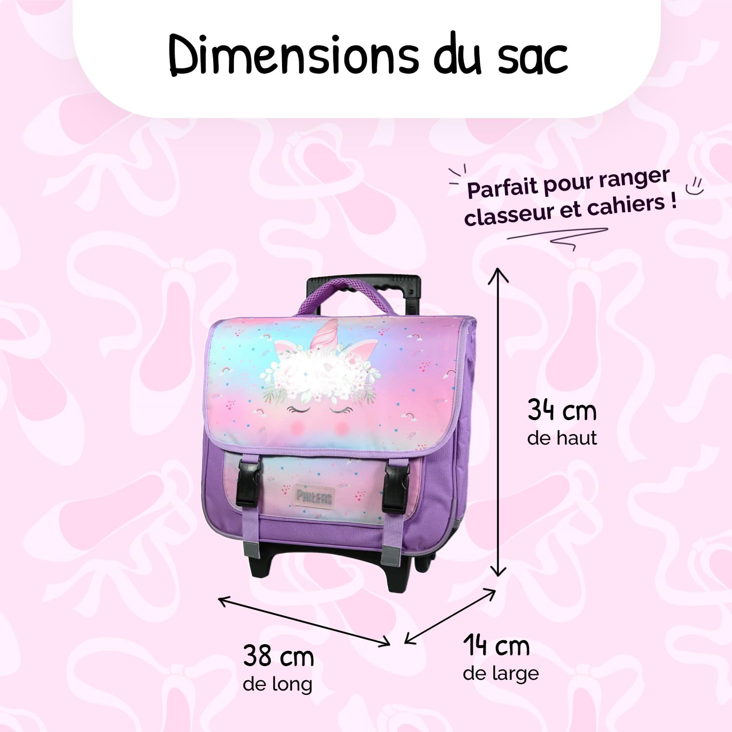 Bagtrotter - Cartable Primaire Fille - 38 cm - Grand Rangement - Tons Bleu & Violet - Différents Modèles & Licences