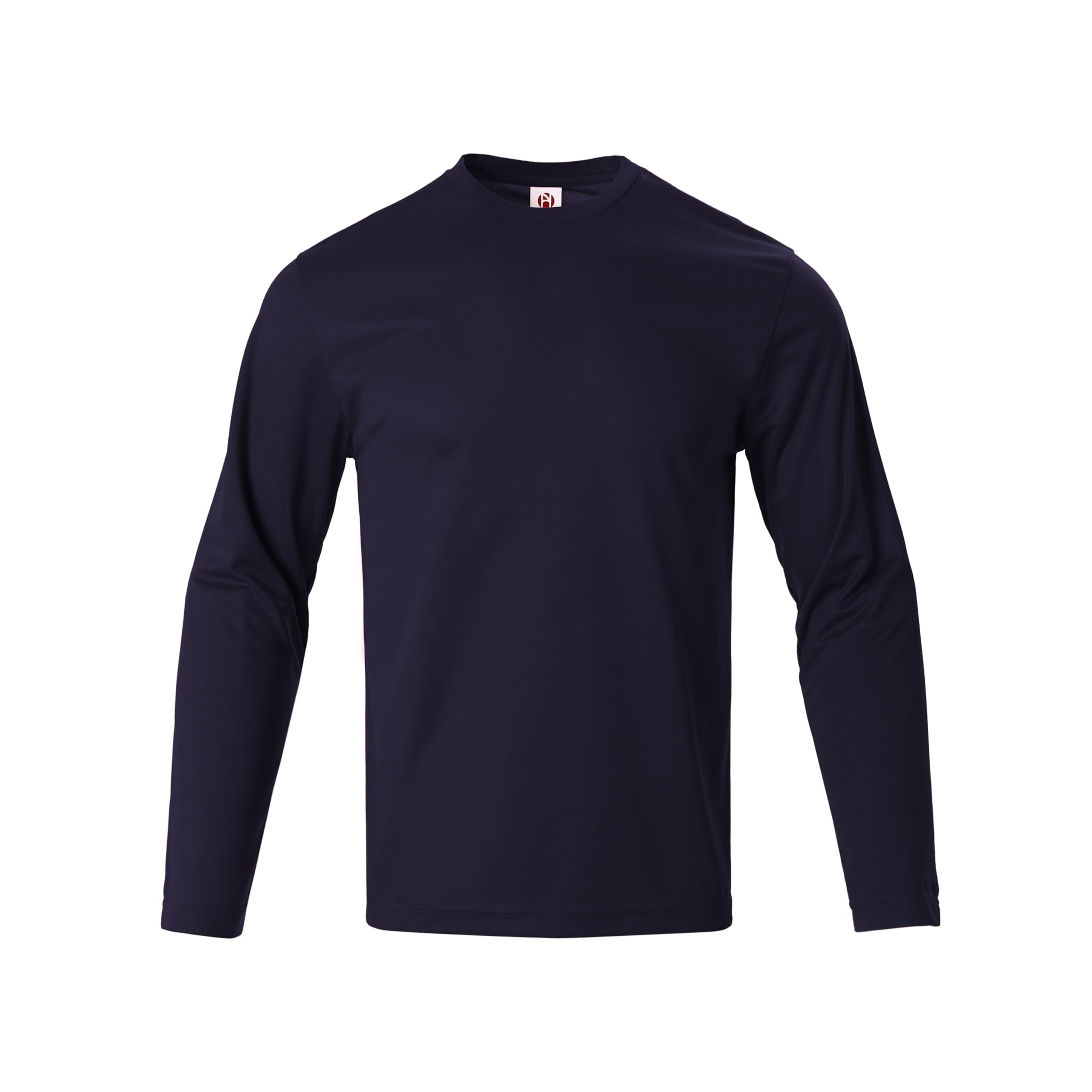 Camiseta de manga larga para hombre, informal, cuello redondo, suave, para correr, natación, ciclismo, pesca
