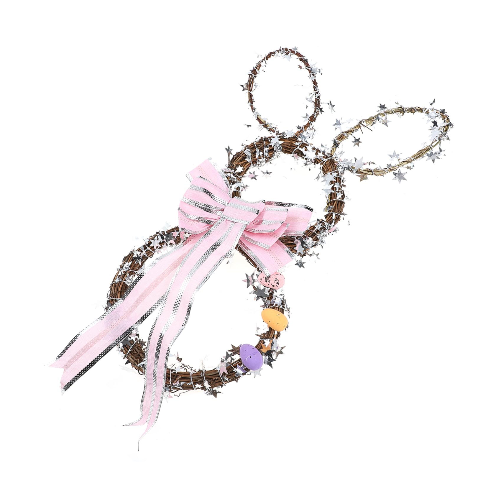 MAGICLULU 2 Pezzi fiore del coniglietto di pasqua pulcino peluche decorazioni decorazione coniglio pasquale easter bunny Ciondolo pasquale arredamento della festa di Pasqua rattan rosa