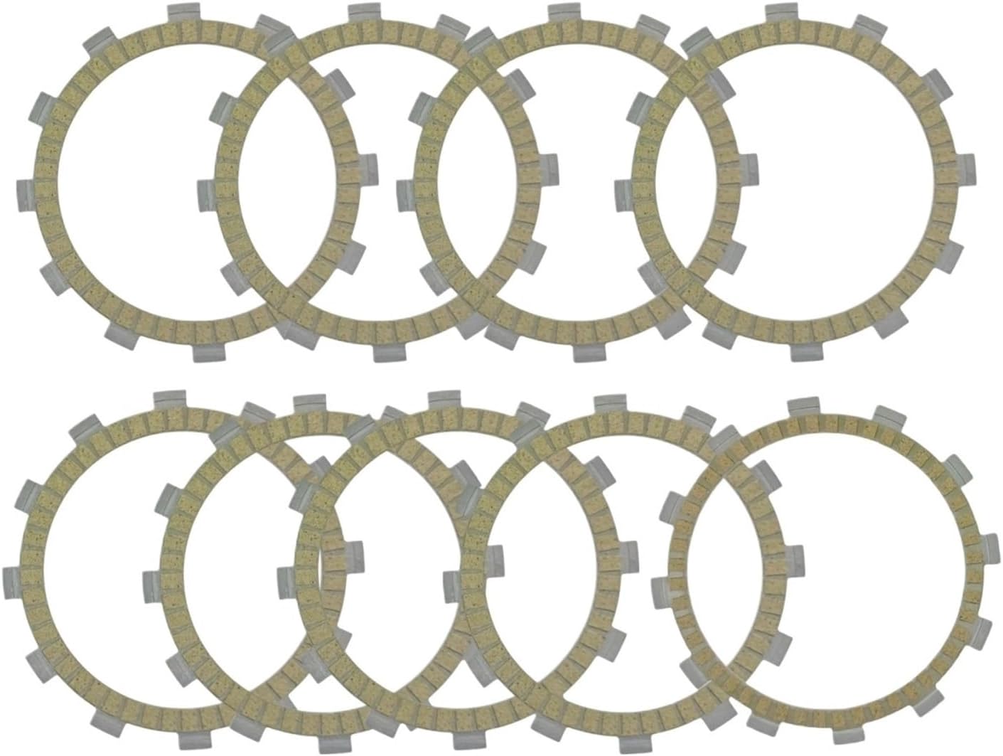 Clutch Friction Disc Plates Compatible With Yamaha XVS125 XVS 125 XV125 XV250 XV 125 250 QJ250 XJR400 XJR 400 Paper Based(Friction plates-9pcs)