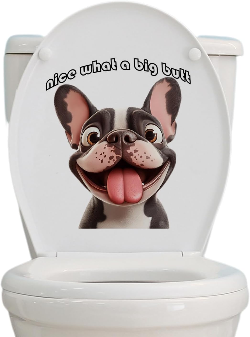 Funny Cat Toilet Lid Decals - I Saw Your Butt, Cat Lover Prank Sticker Gift