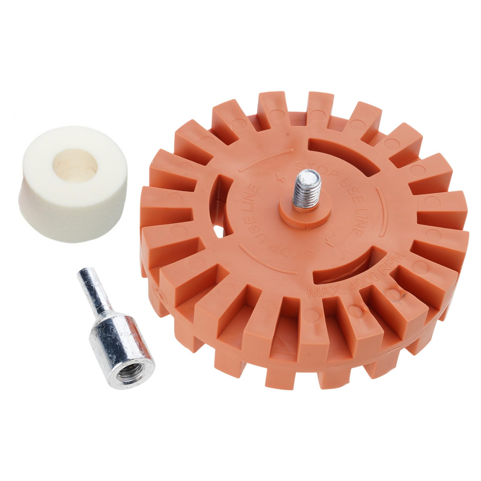 Industrial 4Inch Pneumatic Rubber Adhesive Removal Polishing Wheel Decal Removers Eraser Disc Power Drill Attachments Pneumatic Adhesive Removal Disc