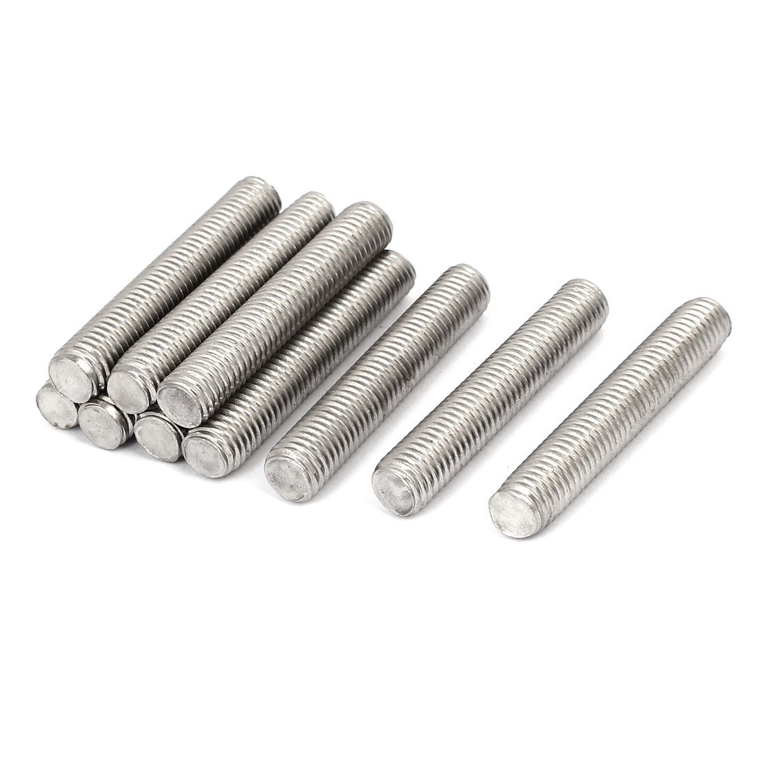 Uxcell Silver Sourcingmap M10 X 60Mm 1.5Mm Pitch 304 Stainless Steel Fully Threaded Rods Fasteners 10 Pcs