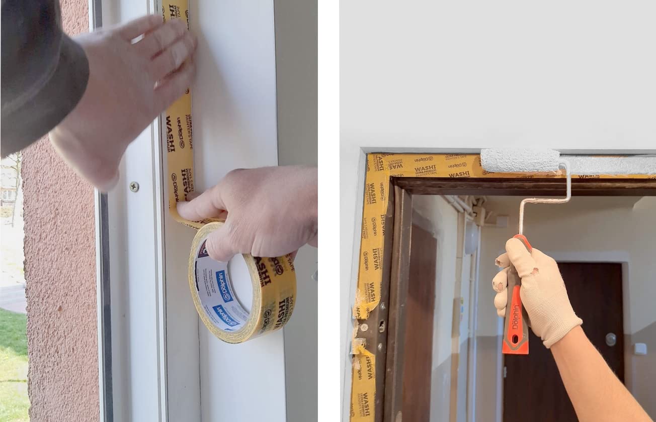 BDT WASHI - Cinta adhesiva adhesiva para enmascarar (precisión – cero residuo – 60 días de protección, todas las superficies – interior y exterior (30 mm x 50 m, paquete de 1)