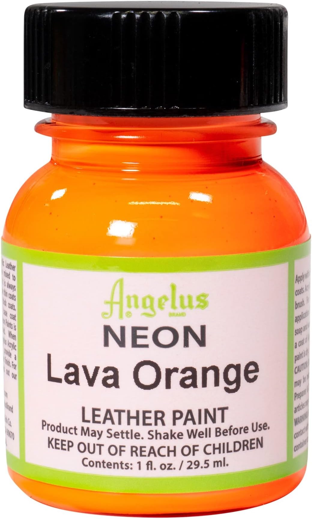 Leather Paint 1 Oz Neon Lava Orange