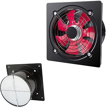14inch,220V, 2800RPM High Airflow Explosion Proof Ventilation Fan, 10 Inch-16 Inch 750W Wall Mounted Low Noise Utility Blower Factory Extraction Fan for Paint Booth