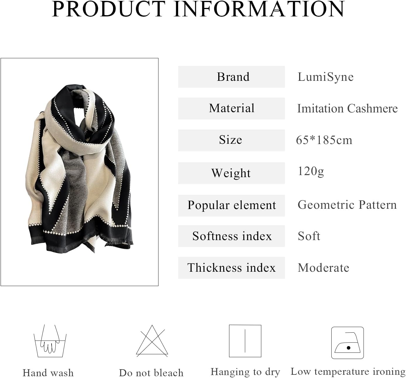 Winter Scarf Cashmere Shawl Women Men Fashion Geometric Pattern Warm Pashmina Scarf With Tassel Soft Long Wrap Stole - Image 7