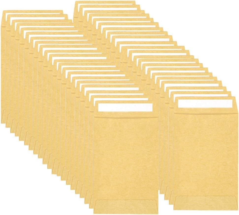 150 PCS Coin Envelopes, Self-Adhesive Mini Kraft Paper Coin & Small Parts Envelopes Brown Dinner Money Seed Envelopes for Coin,Jewelry,Stamps,Craft Supplies,Small Items (3.54 × 2.36inch)