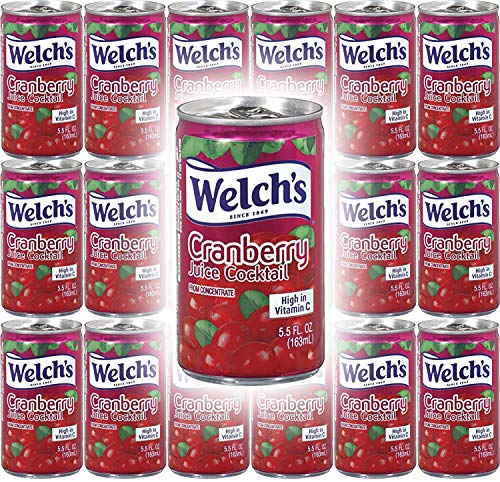 Welch’s Cranberry Juice 100% Juice, 5.5oz (Pack of 18, Total of 99 Oz)