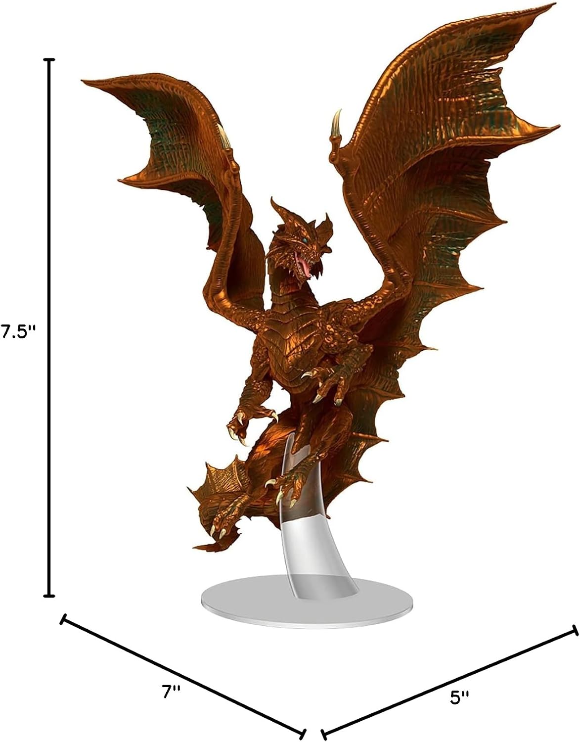 Dungeons & Dragons D&D Nolzur's Marvelous Miniatures: Adult Copper Dragon - Unpainted Figure, Primed & Ready to Paint, RPG Figure, for Display & Tabletop Use