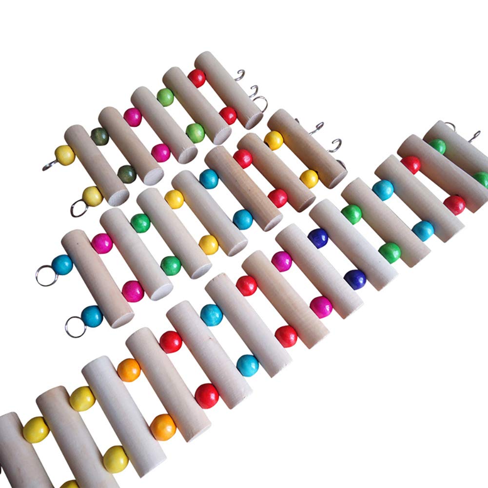 hou zhi liang Wooden Mouse Rat Hamster Ladder Bridge Gerbil Pet Parrot Bird Rodent Canary Toys