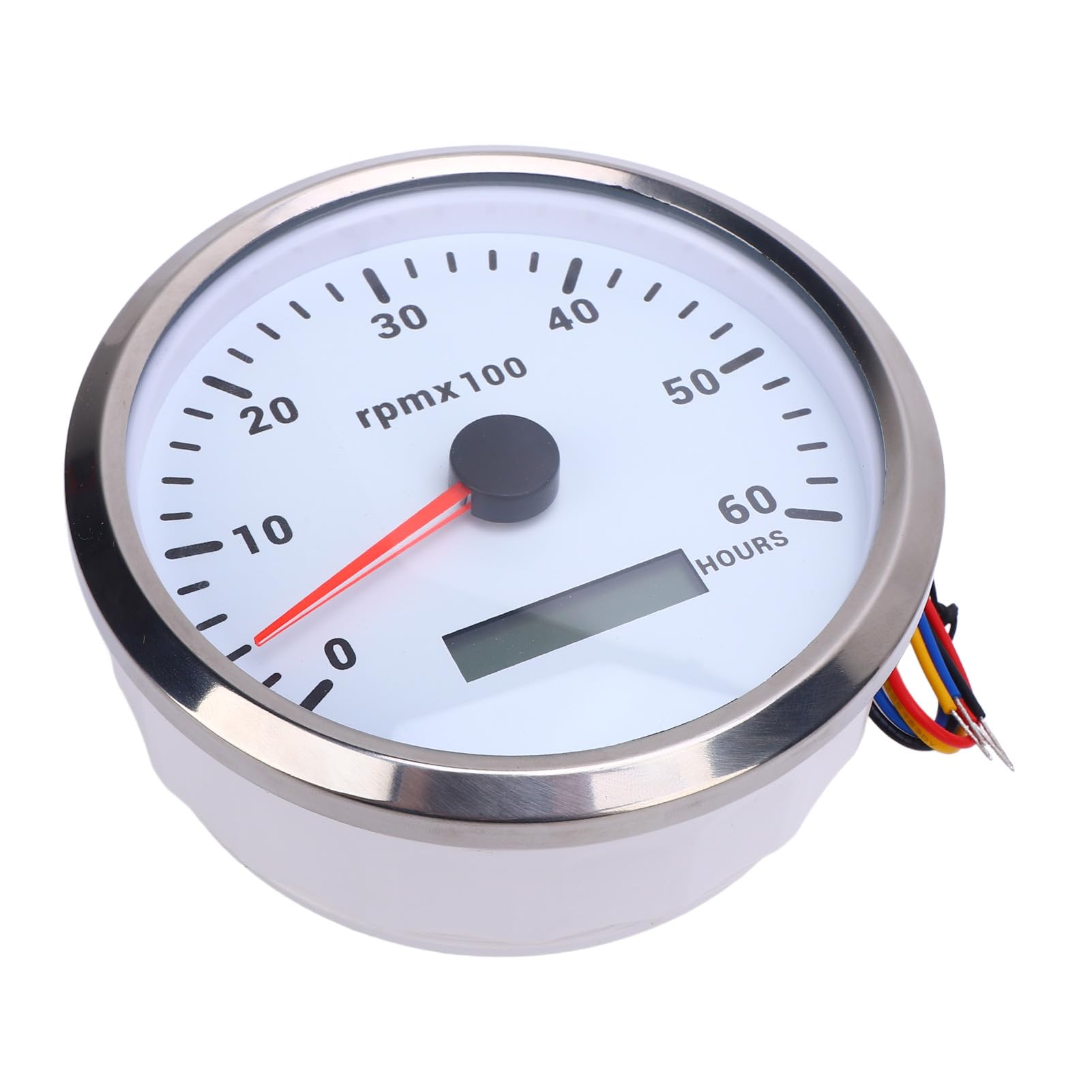 Karlak Tacómetro Universal de 110 Mm 4 3/8 Pulgadas 6000 RPM con (White