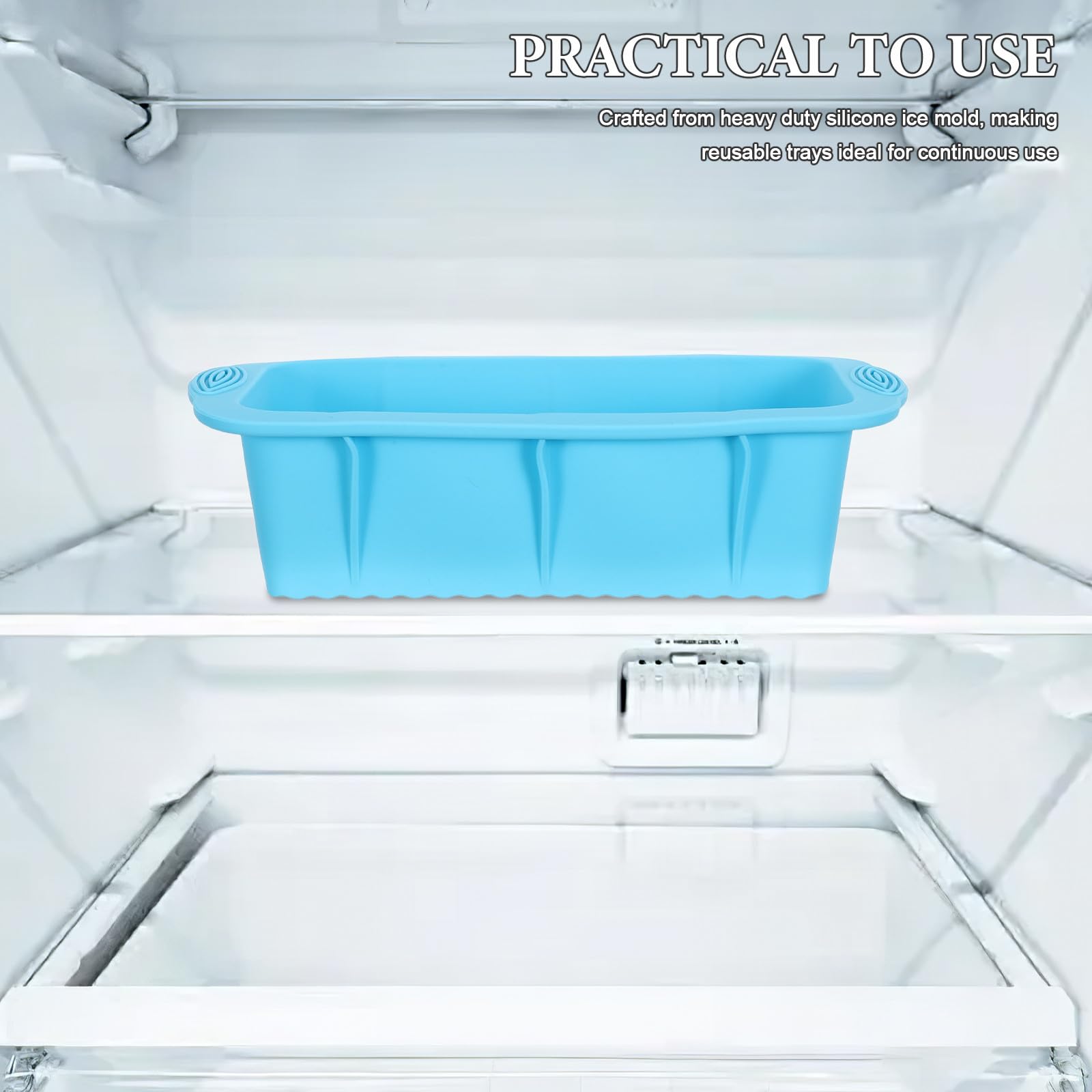 Molde para Barra de Hielo de Silicona Reutilizable, 5 Piezas | Extragrande para Baño de Hielo y Actividad de Verano, Apilable, Liberación Fácil, Grado Alimentario
