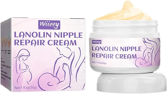 5 Pcs Soothing Nipple Cream for Breastfeeding Moms | 30g Nipple Crack Lanolin Free Nipple Butter | Perfect for Chapped Irritated, Sensitive Skin Non-, Baby Safe Breastfeeding Cream